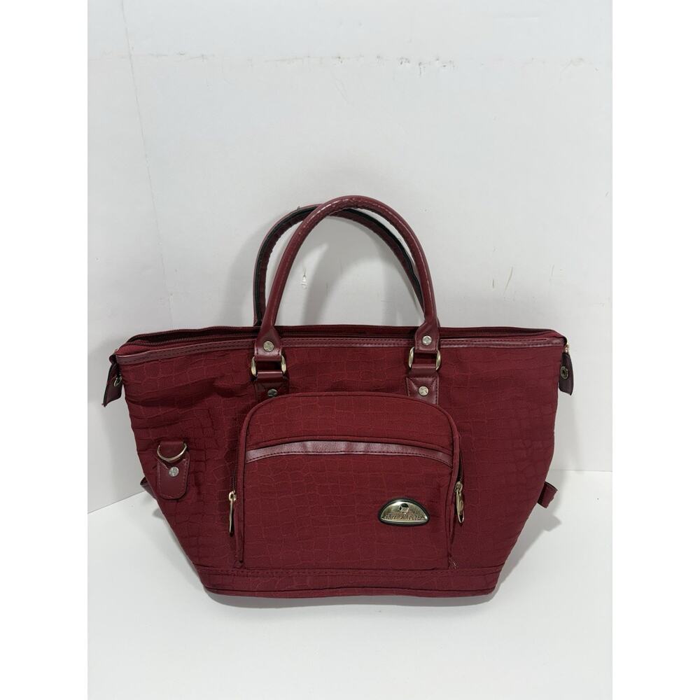 American Flyer Carry-on Red Travel Bag 10"Lx 12"H x 7" Weekender Bag Purse Y2K